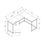 Computer Desk, Home Office, Corner, L Shape, Laptop, Marble Look Contemporary & Modern