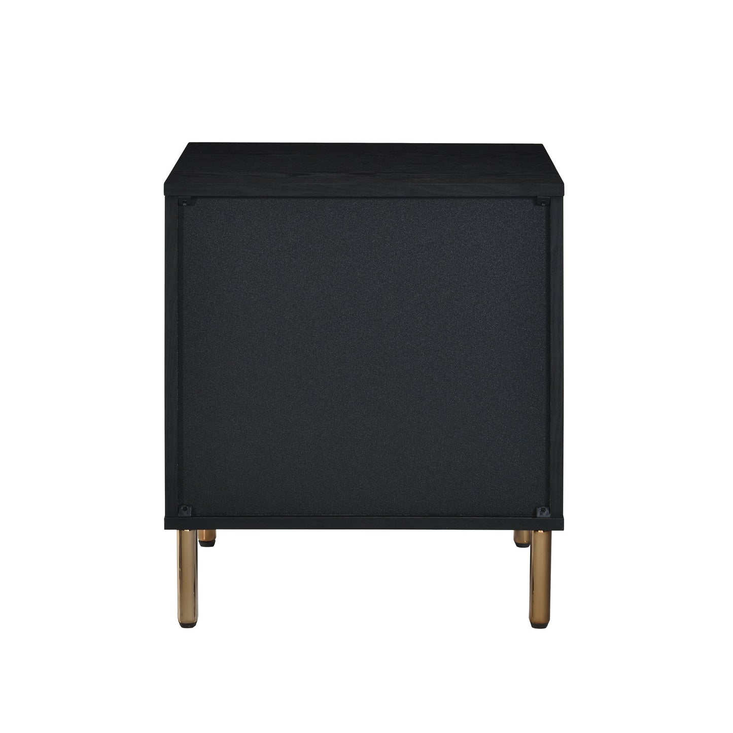 Myles - Nightstand - Black / Gold / Silver