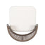 Outdoor Bar Height Metal Frame Counter Stools With Scallop Shaped Backrest & Water Resistant Cushions