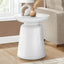 Drum Accent Side Table, Hammered Texture
