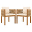 Outdoor Dining Chairs With Rope Handles (Set of 2)