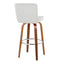 Henry - Contemporary Fixed Height Barstool With Swivel With Round Footrest (Set of 2)