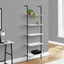 Bookshelf, Bookcase, Etagere, Ladder, 5 Tier, For Office, Marble Look Contemporary & Modern