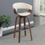 Swivel Bar Stool Elegant Design With Upholstery - Cream