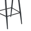 Outdoor Bar Height Metal Frame Counter Stools With Scallop Shaped Backrest & Water Resistant Cushions