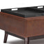 Owen - Tray Top Small Coffee Table Upholstered Storage Ottoman