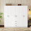 6 Doors Wardrobe Storage For Bedroom, With Big Drawers