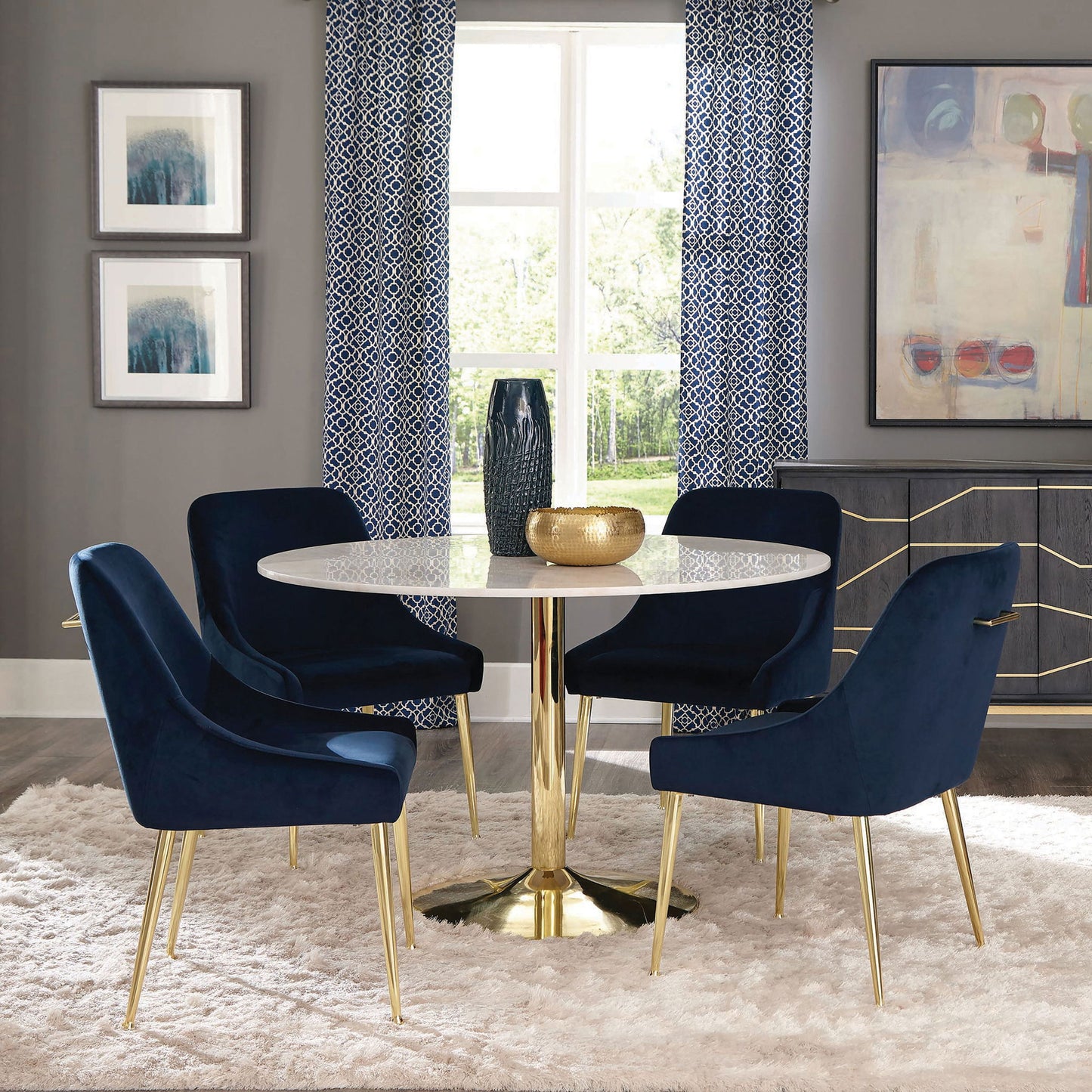 Walmer - Wingback Dining Chair (Set of 2) - Blue