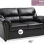 Padded Love Seat For Modern Living - Black