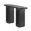 Art Sculptural Console Table With Oval Cutout Legs - Black