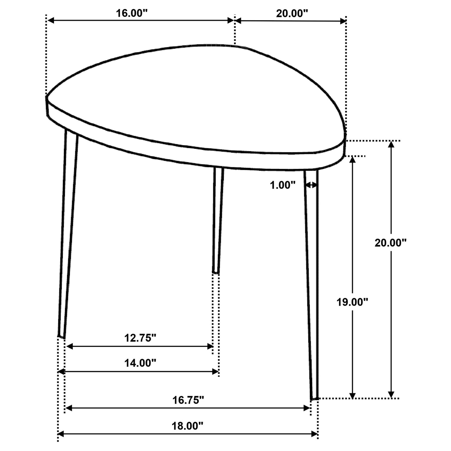 Xander - Triangular Coffee And End Table Set