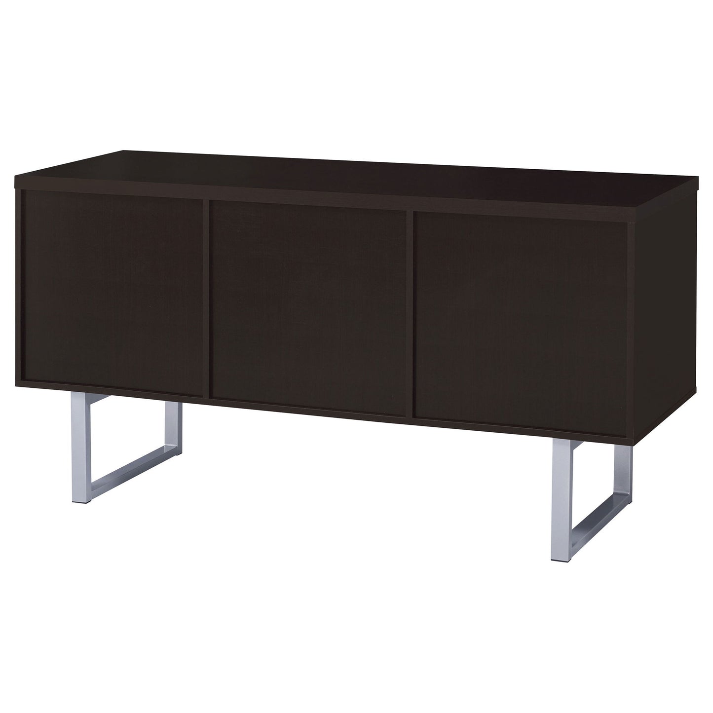 5 Drawer Credenza With Open Shelving - Cappuccino
