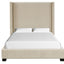 Upholstered Bed, Space-Saving Design