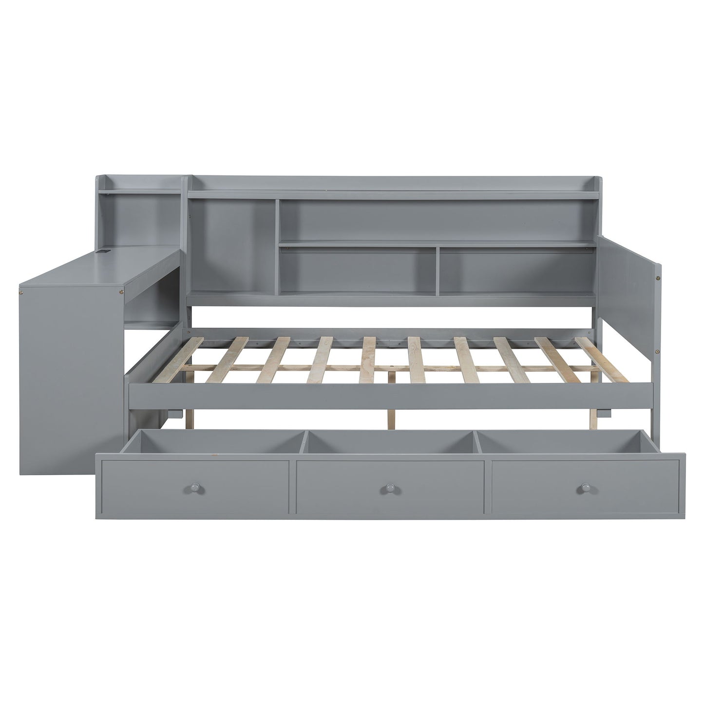 Daybed With 3 Drawers USB Ports And Desk