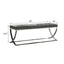 Curve Leg Bench With Upholstery - Black
