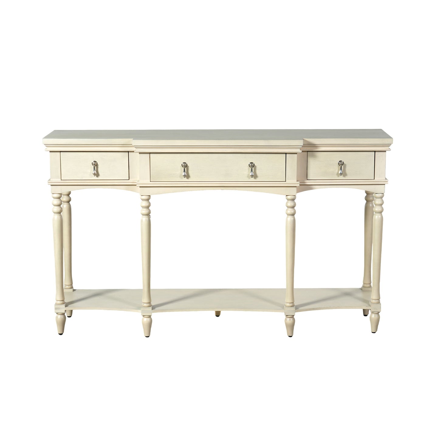 Retro Console Table With 3 Soft Close Drawers