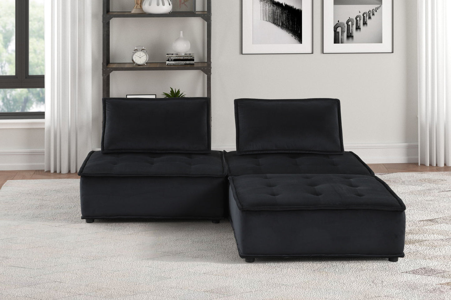 Anna - Stylish Sectional Sofa Ottoman