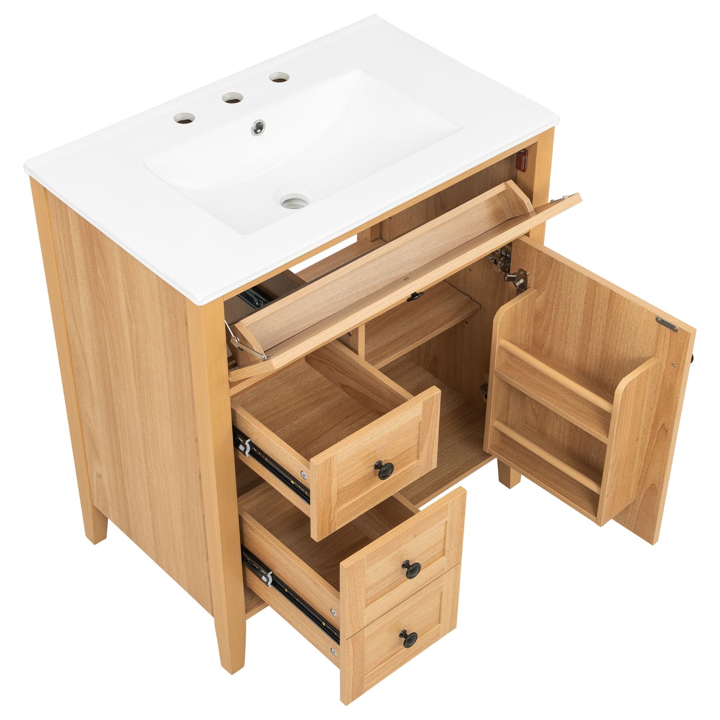 Bathroom Vanity With Sink, Soft Closing Cabinet