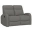 Manual Reclining Loveseat With Dual Seating Support For Living Room