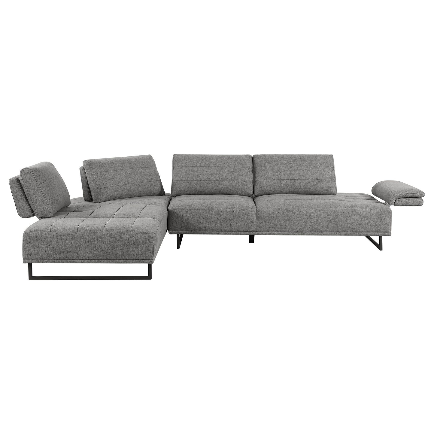 Harnal - L-Shape Sectional Adjustable Back Comfort Focused Sofa - Taupe