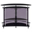 Strick & Bolton - Freestanding Glass Top Home Bar Wine Cabinet With Panels - Black