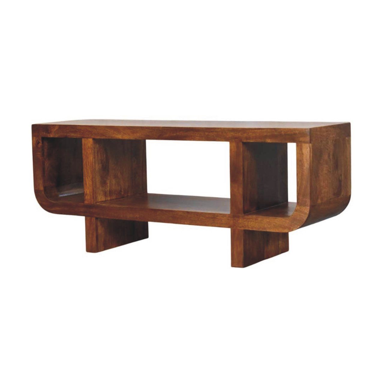 Orion - Curved Media Unit - Brown