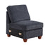 Gina - Sectional Sofa With Ottoman - Black