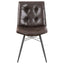 Back Dining Chairs With Button Tufting (Set of 4) - Brown