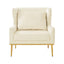 Elegant Curved Armrest Accent Armchair