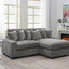Tavia - Reversible Sectional Sofa With 6 Pillows - Gray
