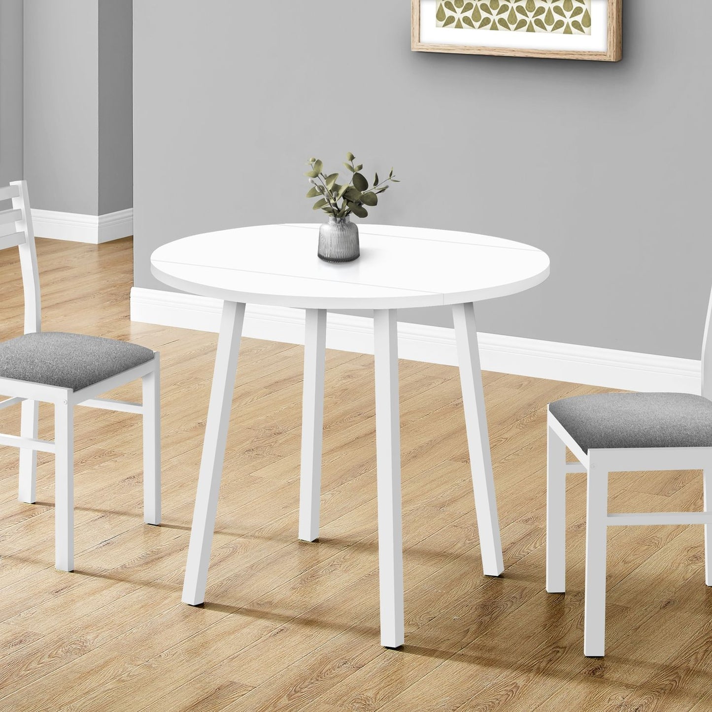 3 Pieces Dining Table Set, Small, Drop Leaf, Contemporary & Modern