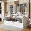 Daybed With All-In-One Cabinet And Shelf