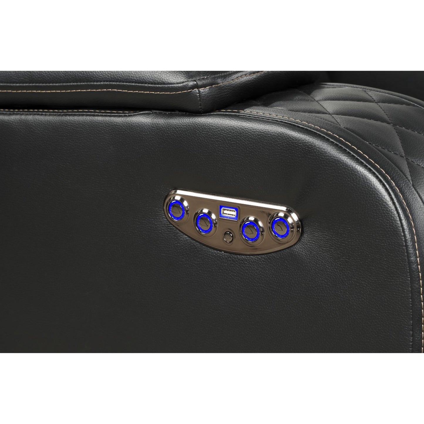 Benz - Power Reclining Loveseat & LED Lighting And Built In USB