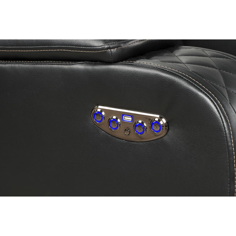 Benz - Power Reclining Loveseat & LED Lighting And Built In USB