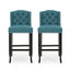 Vienna - Contemporary Fabric Tufted Wingback Counter Stools (Set of 2)