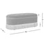 Melinda - Oval Tufted Bullion Fringe Storage Bench
