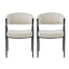 Contemporary Upholstered Dining Chairs With Metal Legs (Set of 2)