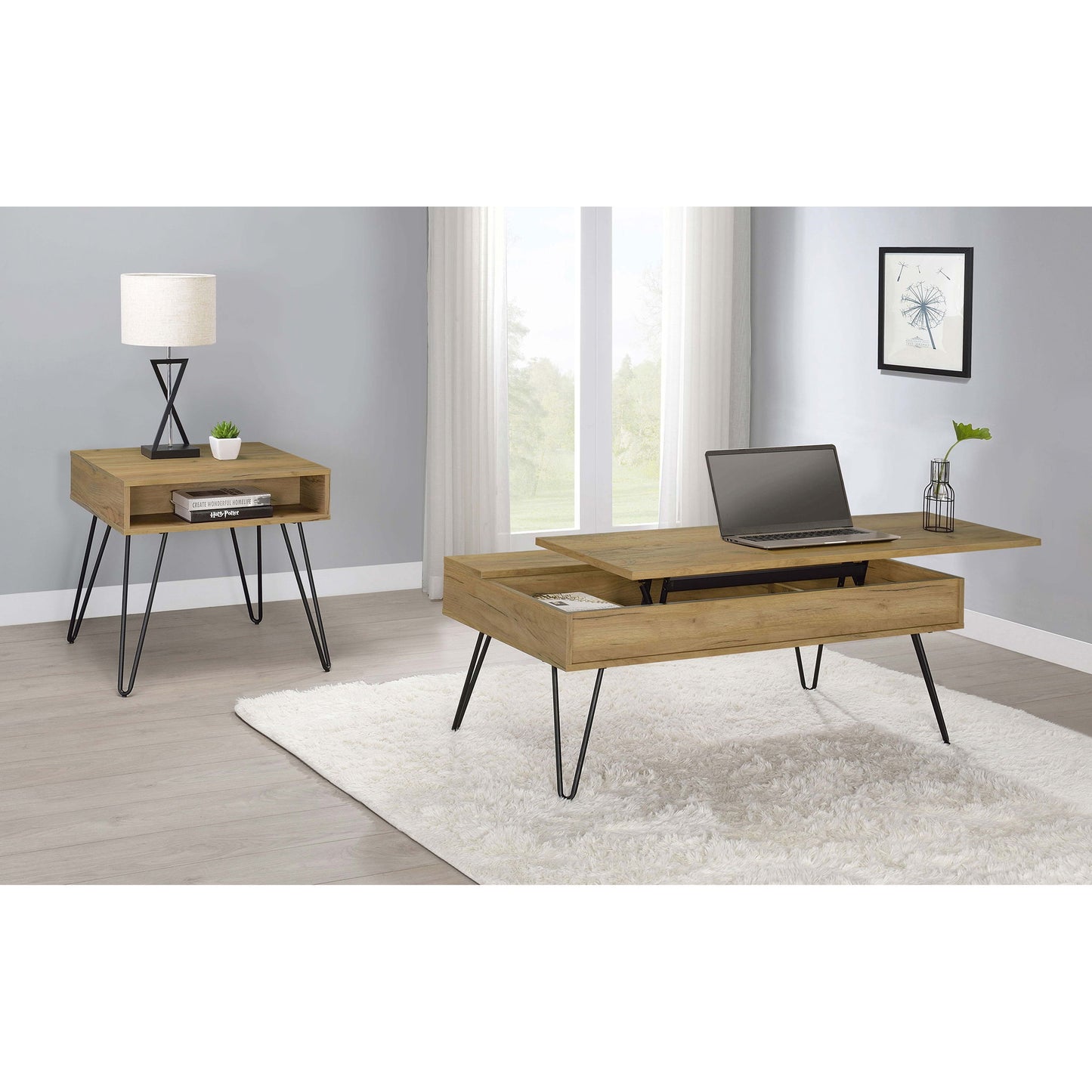 Square End Table - Brown