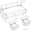 Dover - 3 Piece Storage Ottoman Contemporary Design