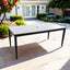 Outdoor Modern Patio Dining Table, Post Tapered Legs, Weatherproof & Rust Free