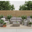 Wicker Seating Group Set With Table And Cushions