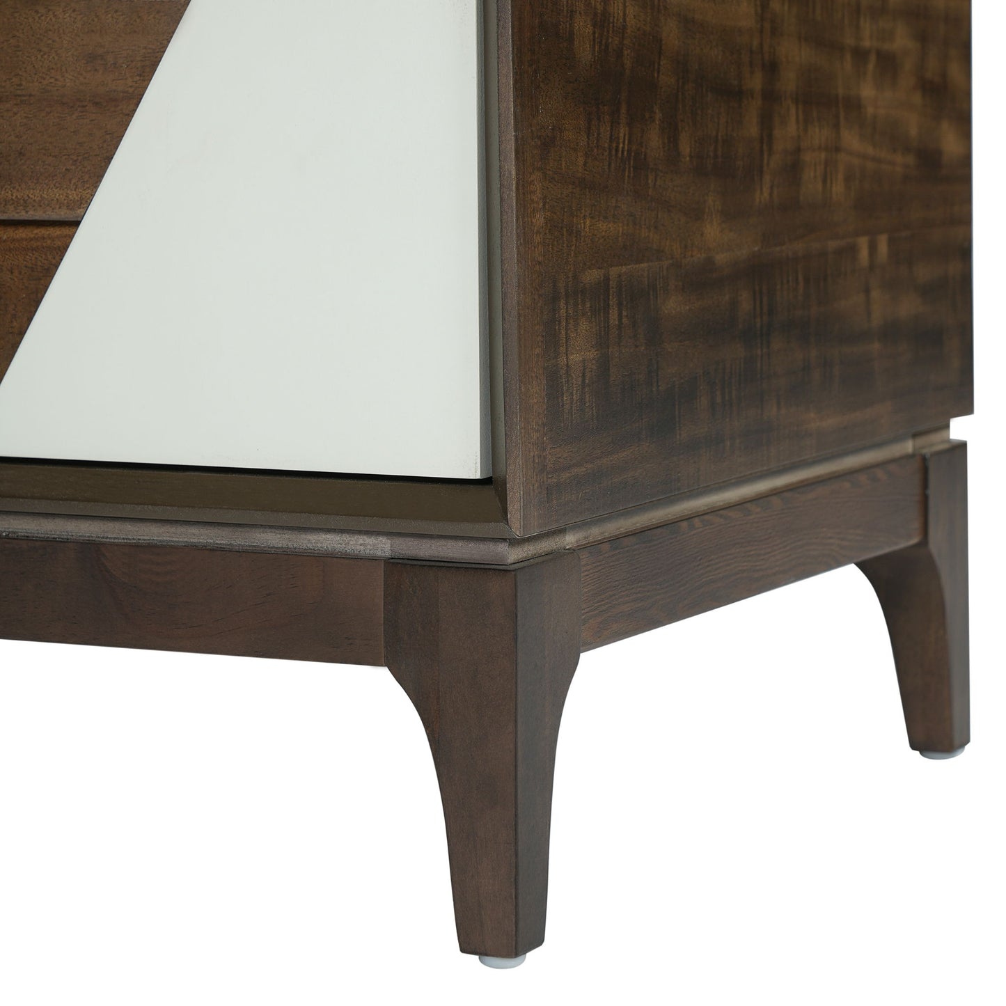 Japandi 2 Drawer Nightstand With Geometric Design