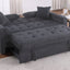 Cody II - Convertible Sleeper Loveseat With Cup Holder, Charging Ports and Pocket - Dark Gray