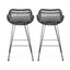 Outdoor Rattan Bar Chair With Metal Legs