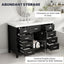 Bathroom Vanity With Sink, 2 Doors 8 Drawers, Soft Close System, Classic Design