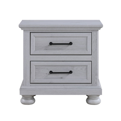 2 Drawer Nightstand With USB Charging Station