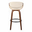 Symphony - Mid Century Modern Fixed Height Barstool With Swivel And Round Footrest (Set of 2)