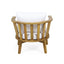 Outdoor Club Chair With Curved Backrest And Frame - White