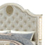 Jasmine - Queen Size Tufted Upholstery & LED Bed - Beige