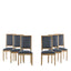 French Country Style Dining Chair With Upholstered Seating And Fluted Legs